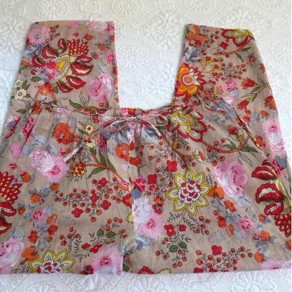 Sudha Floral Garden Wide Leg Lounge Pants Designs by Sudha - Picture 2 of 4